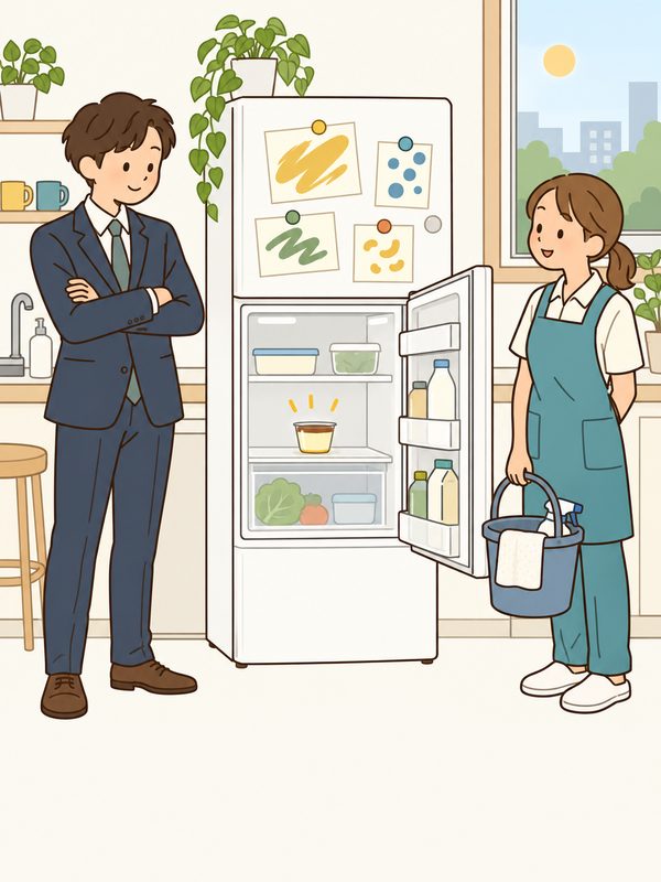 冷蔵庫の貼り紙