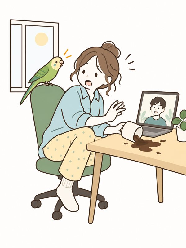 課長そっくりのインコ