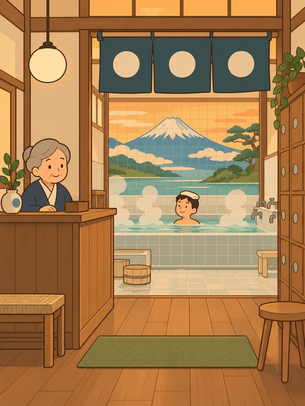 銭湯の富士山