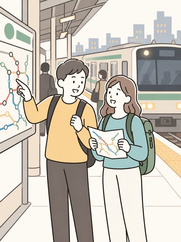 駅で会った人