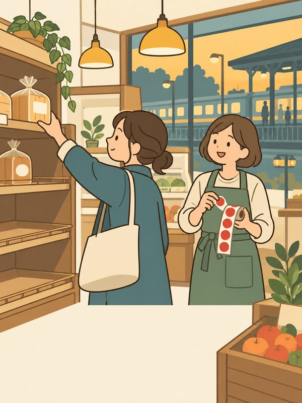 夜八時のわりびきシール